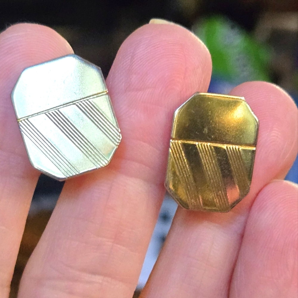 Provenance gold layered vintage cuff links in LIKE NEW Collectible pat2974381